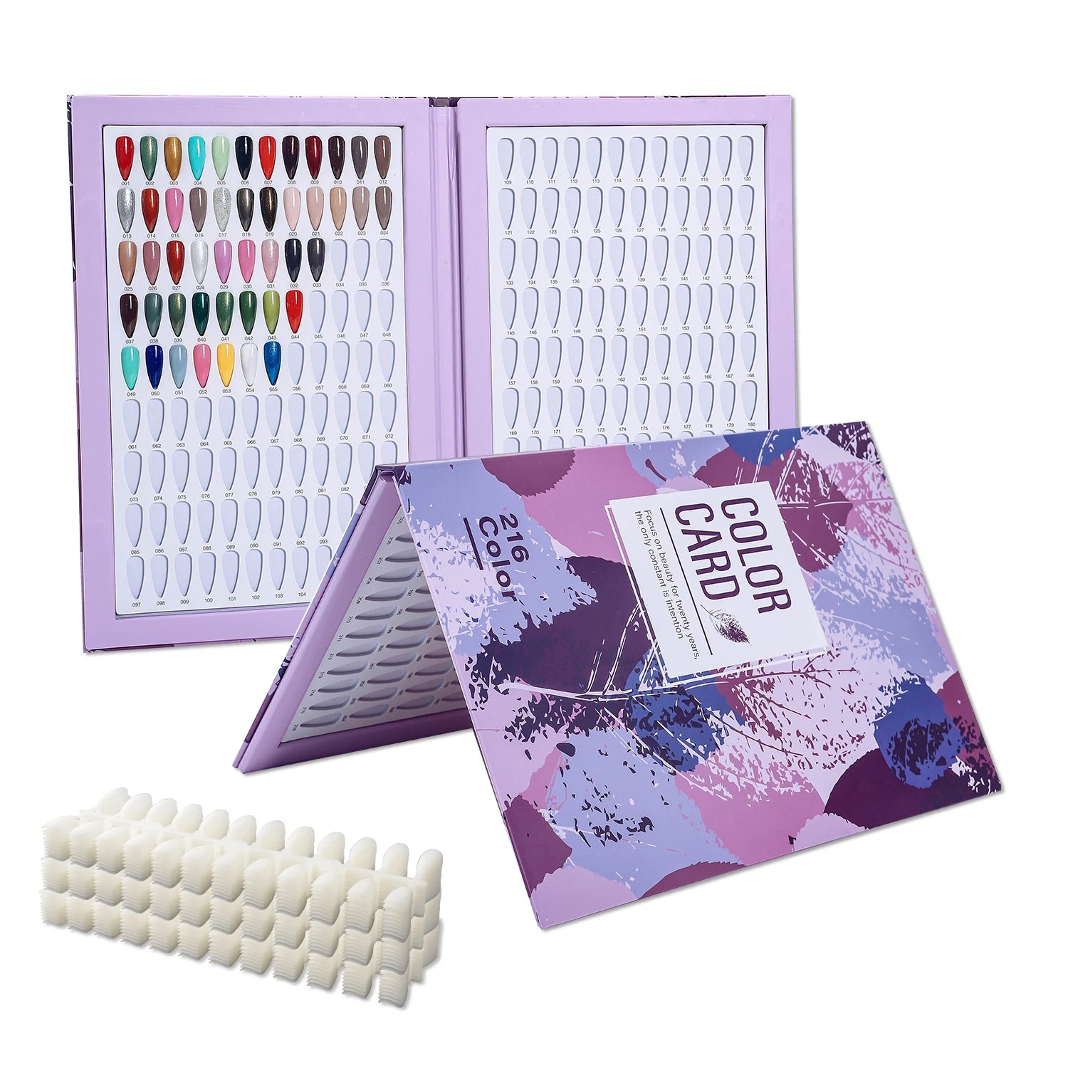 80 120 240 308 Colors PU Paper Nails Tips Card Nail Display Stand Case Model Nail Gel Polish Storage Box Nail Book Display