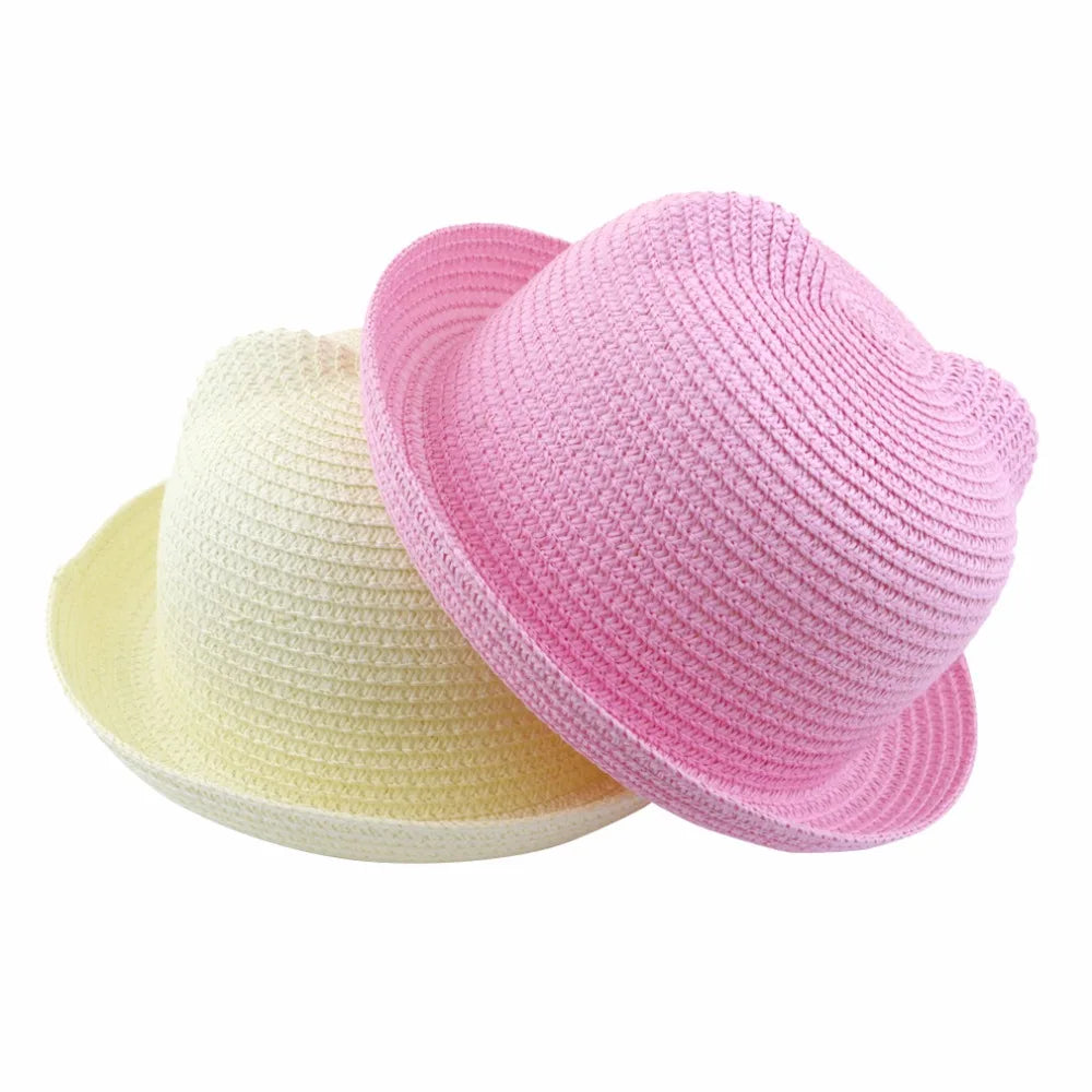 Summer Decoration Straw Baby Hats