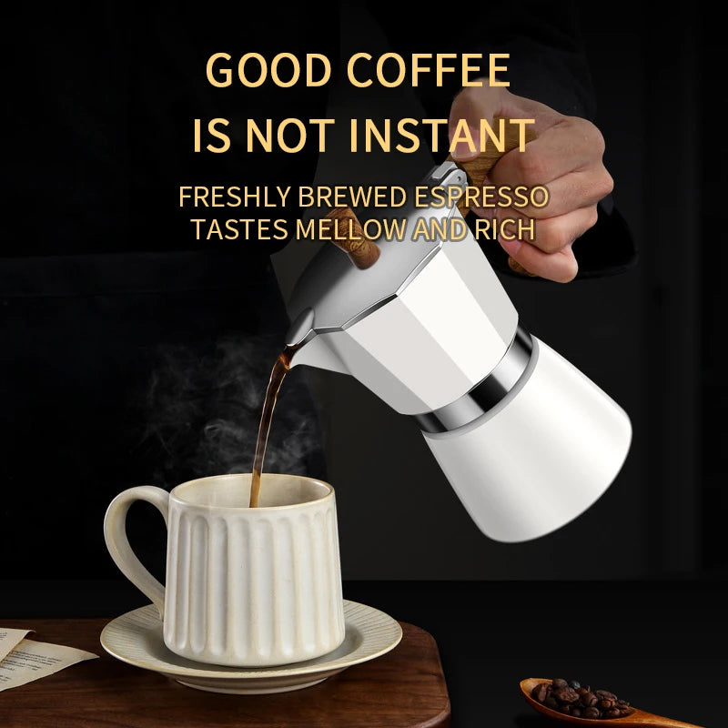 Moka Pot Coffee Machine Espresso Aluminum Geyser Coffee Maker Pot Kettle Coffee Latte Percolator Stove Coffee Filter Cup Tools