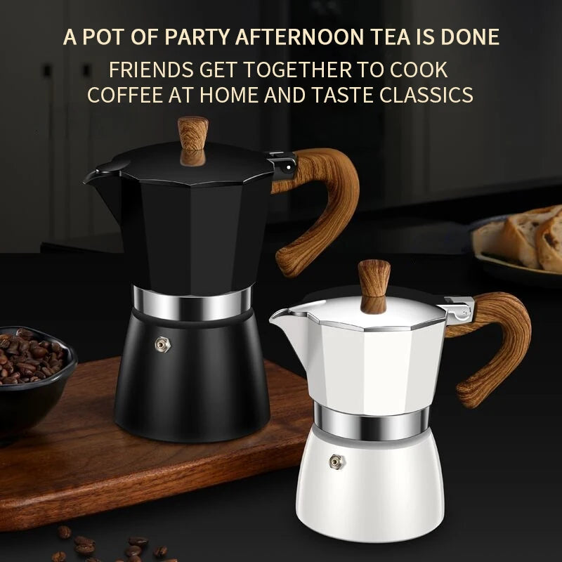 Moka Pot Coffee Machine Espresso Aluminum Geyser Coffee Maker Pot Kettle Coffee Latte Percolator Stove Coffee Filter Cup Tools