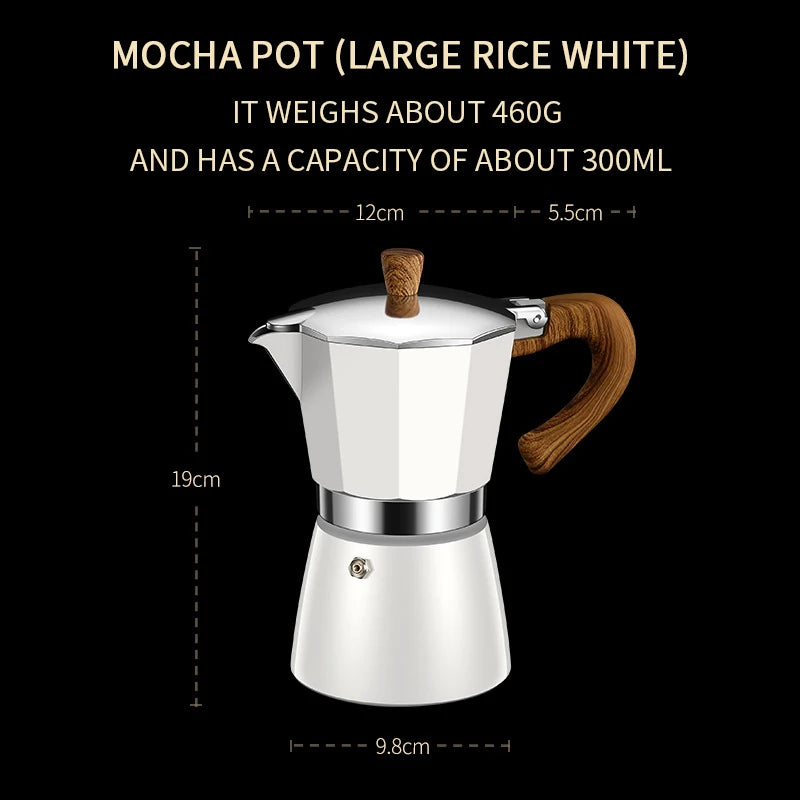 Moka Pot Coffee Machine Espresso Aluminum Geyser Coffee Maker Pot Kettle Coffee Latte Percolator Stove Coffee Filter Cup Tools