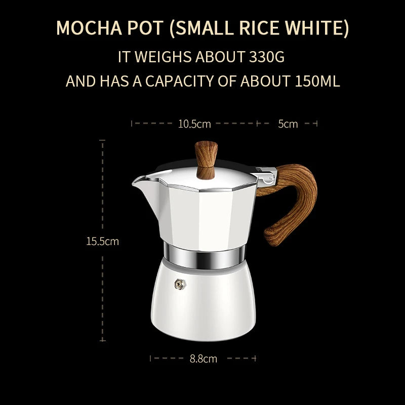 Moka Pot Coffee Machine Espresso Aluminum Geyser Coffee Maker Pot Kettle Coffee Latte Percolator Stove Coffee Filter Cup Tools